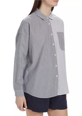 ATM Anthony Thomas Melillo Mixed Stripe Boyfriend Shirt