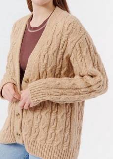 ATM Anthony Thomas Melillo Multicolor Boucle Cable Cardigan In Clay