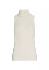 ATM Anthony Thomas Melillo Rib-Knit Sleeveless Turtleneck Tank