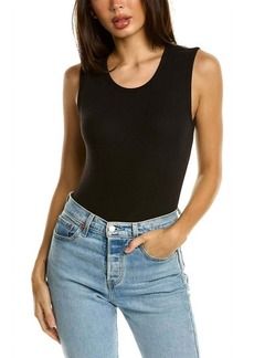 ATM Anthony Thomas Melillo Ribbed Muscle Tank Bodysuit In Black