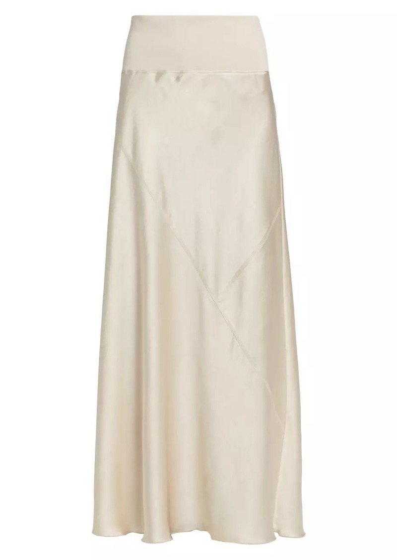 ATM Anthony Thomas Melillo Satin Bias-Cut Maxi-Skirt