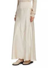 ATM Anthony Thomas Melillo Satin Bias-Cut Maxi-Skirt