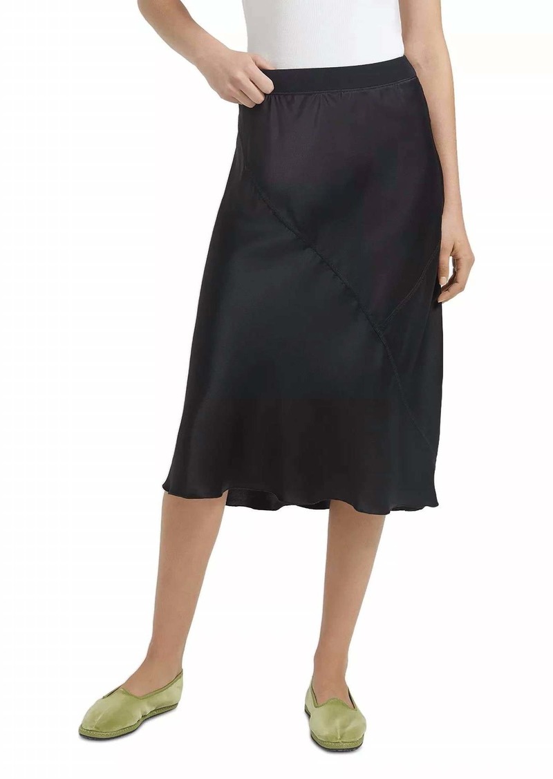 ATM Anthony Thomas Melillo Silk Pull On Midi Skirt In Black