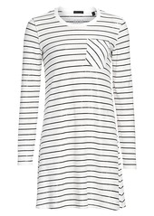 ATM Anthony Thomas Melillo Sparkle Stripe T-Shirt Dress