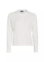 ATM Anthony Thomas Melillo Splatter Cotton Long-Sleeve Cropped T-Shirt