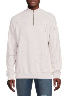 ATM Anthony Thomas Melillo Splatter Paint Mockneck Sweatshirt