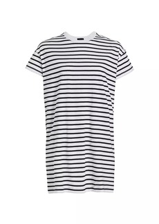 ATM Anthony Thomas Melillo Stripe Cotton T-Shirt Dress