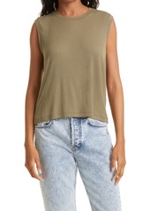ATM Anthony Thomas Melillo Micro Modal Knit Muscle T-Shirt in Army at Nordstrom