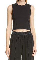 ATM Anthony Thomas Melillo Stretch Pima Cotton Crop Tank in Black at Nordstrom