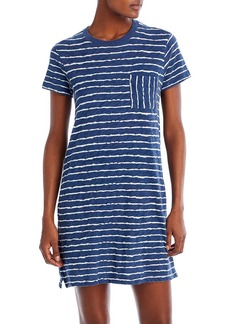 ATM Anthony Thomas Melillo Womens Striped Mini T-Shirt Dress