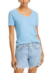 ATM Anthony Thomas Melillo Womens V-Neck Slub T-Shirt