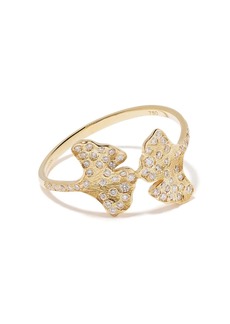 Aurelie Bidermann 18kt yellow gold Ginkgo diamond ring