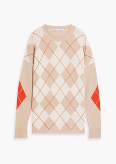 Autumn Cashmere - Argyle cashmere sweater - Neutral - S