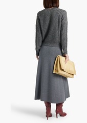 Autumn Cashmere - Mélange ribbed and cable-knit sweater - Gray - M