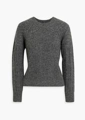 Autumn Cashmere - Mélange ribbed and cable-knit sweater - Gray - S