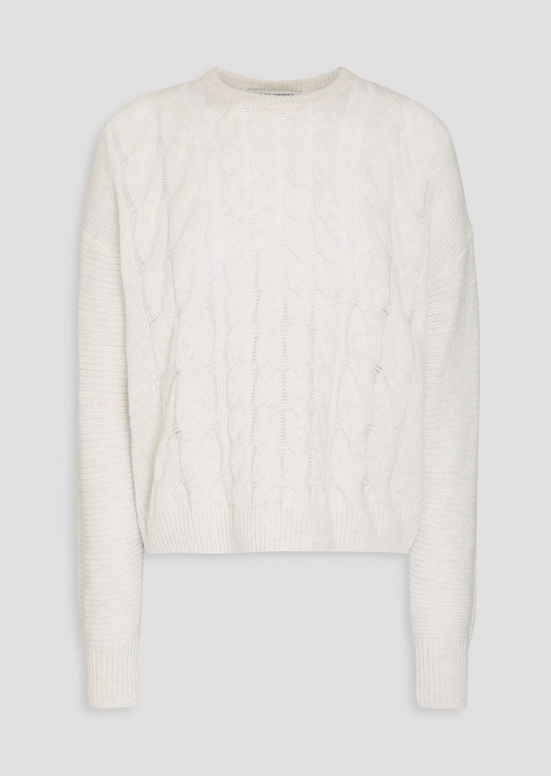 Autumn Cashmere - Cable-knit cashmere sweater - White - XS