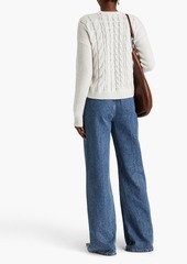 Autumn Cashmere - Cable-knit cashmere sweater - White - XS