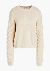 Autumn Cashmere - Cable-knit cotton sweater - Neutral - XL