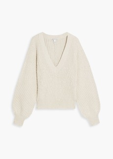 Autumn Cashmere - Cable-knit cotton sweater - White - M
