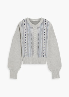 Autumn Cashmere - Cable-knit sweater - Gray - S