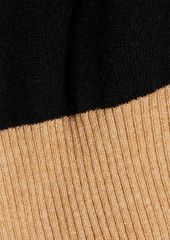 Autumn Cashmere - Color-block cashmere sweater - Black - XS