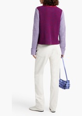 Autumn Cashmere - Color-block cashmere turtleneck sweater - Purple - S