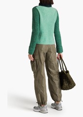 Autumn Cashmere - Color-block ribbed cashmere turtleneck sweater - Green - XS