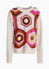 Autumn Cashmere - Crochet-knit cashmere sweater - Neutral - L