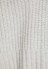 Autumn Cashmere - Cropped cable-knit turtleneck sweater - Neutral - S