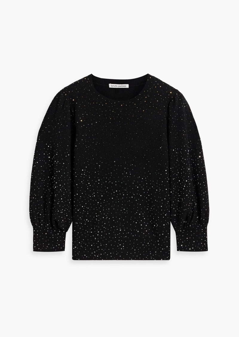 Autumn Cashmere - Crystal-embellished cashmere sweater - Black - S