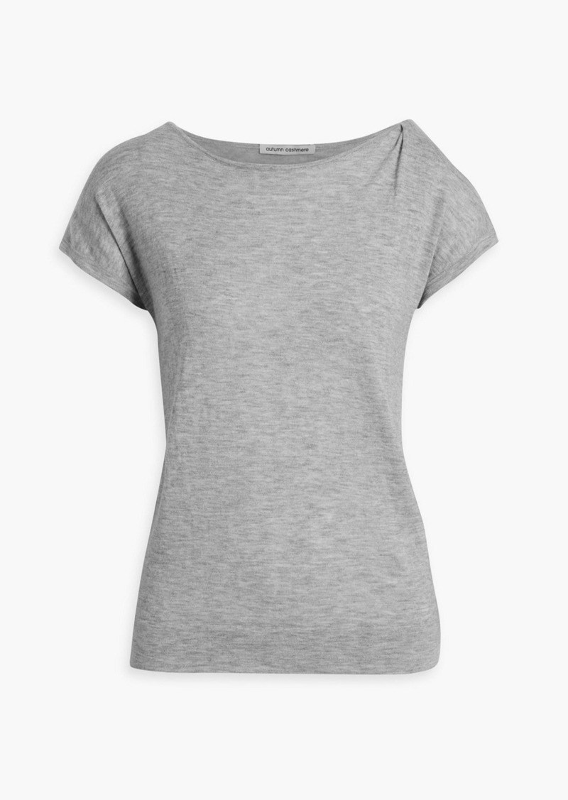 Autumn Cashmere - Cutout cashmere T-shirt - Gray - XL