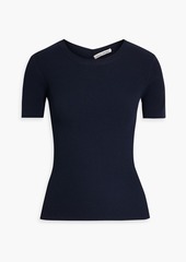 Autumn Cashmere - Cutout ribbed-knit top - Blue - XS