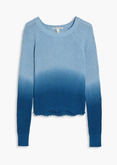 Autumn Cashmere - Dégradé ribbed cotton sweater - Blue - S