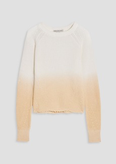 Autumn Cashmere - Dégradé ribbed cotton sweater - White - XS