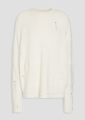 Autumn Cashmere - Distressed cashmere sweater - White - XS