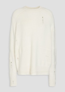 Autumn Cashmere - Distressed cashmere sweater - White - XS