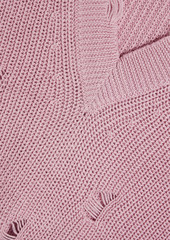 Autumn Cashmere - Distressed cotton sweater - Pink - M