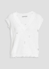 Autumn Cashmere - Distressed cotton sweater - White - L