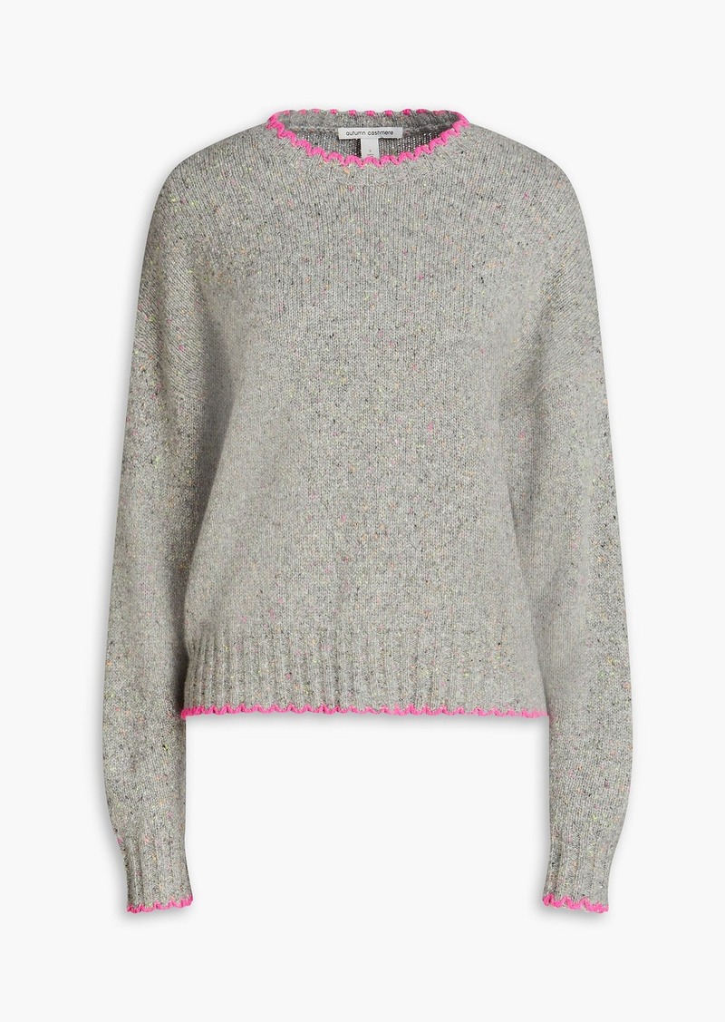 Autumn Cashmere - Donegal cashmere sweater - Gray - XS