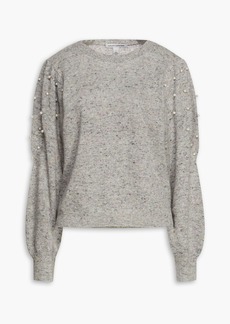 Autumn Cashmere - Embellished Donegal cashmere sweater - Gray - M
