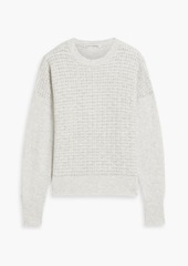 Autumn Cashmere - Embellished waffle-knit cashmere-blend sweater - Gray - S