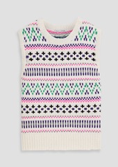 Autumn Cashmere - Fair Isle cashmere vest - White - XS