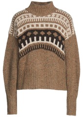 Autumn Cashmere - Fair Isle cashmere turtleneck sweater - Brown - XS