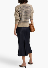 Autumn Cashmere - Jacquard-knit cashmere sweater - Neutral - M