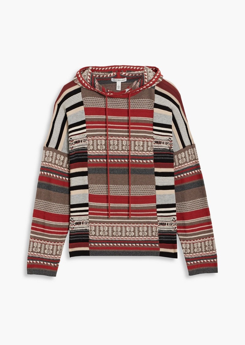 Autumn Cashmere - Jacquard-knit cotton hoodie - Multicolor - S