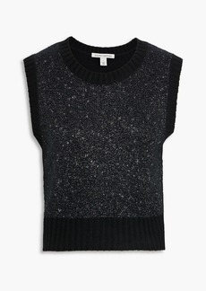 Autumn Cashmere - Metallic cashmere-blend vest - Black - S