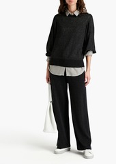 Autumn Cashmere - Mélange cashmere and silk-blend sweater - Black - XS