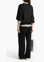 Autumn Cashmere - Mélange cashmere and silk-blend sweater - Black - XS