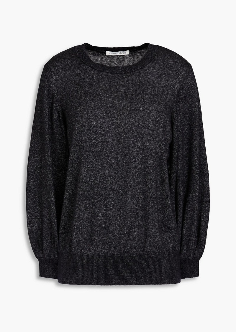 Autumn Cashmere - Mélange cashmere and silk-blend sweater - Black - XS