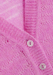 Autumn Cashmere - Open-knit cashmere and silk-blend cardigan - Pink - M